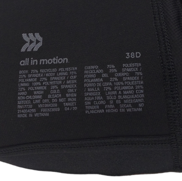 All In Motion Camouflage Sports Bra Women's Size 38D - Picture 7 of 7